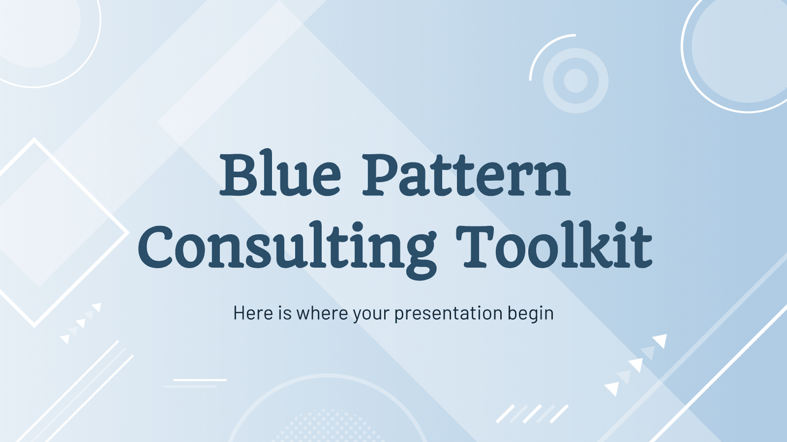 Blue Pattern咨询工具包PPT模板